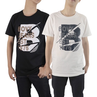 ร้อน 3 ฺBOVY T-SHIRT X เสื้อยืดพิมพ์กราฟฟิค  ผ้าคอตตอล 100% แขนสั้น เนื้อผ้าพรีเมียม  BC8131