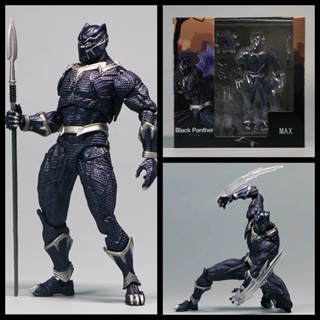 Articulado ตุ๊กตาฟิกเกอร์ Black Panther Captain America Civil War Pantera Negra ขนาด 15 ซม. ของเล่นสําหรับเด็ก