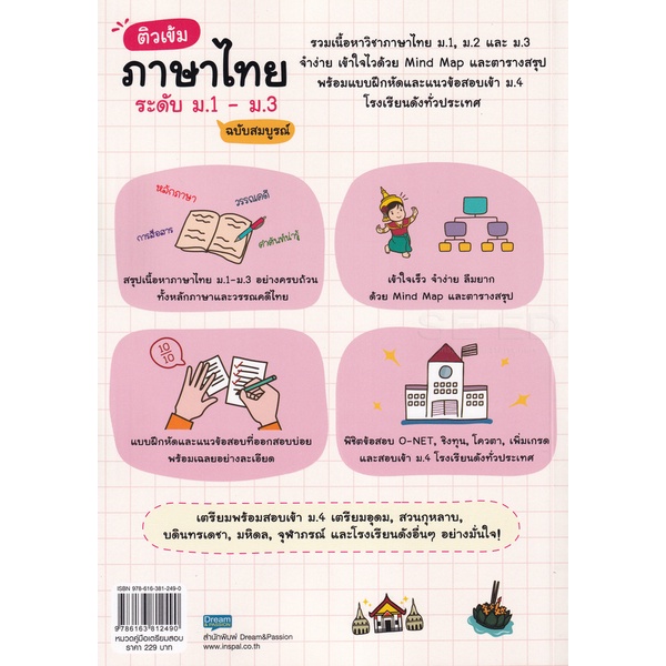 arnplern-หนังสือ-ติวเข้มภาษาไทย-ระดับ-ม-1-ม-3-ฉบับสมบูรณ์