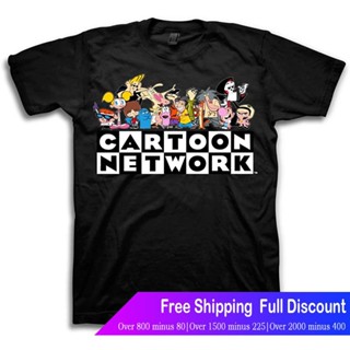 เสื้อยืดผ้าฝ้ายพิมพ์ลายเสื้อยืดแขนสั้น Cartoon Network Mens Throwback Shirt - Jonny Bravo, Dexters Laboratory, Ed, EDD