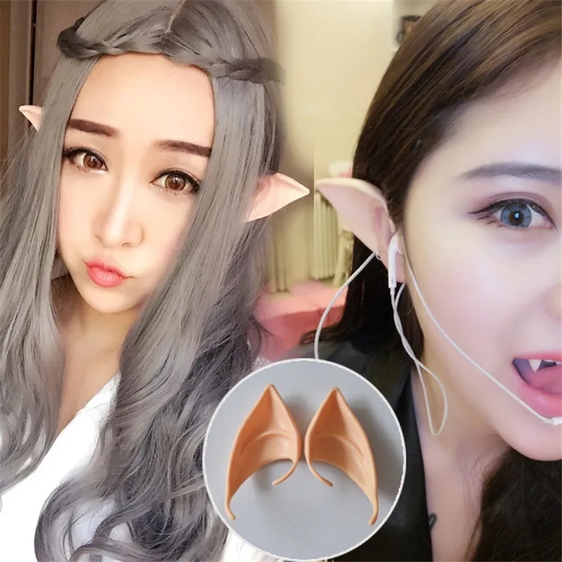 หูเอลฟ์ยาง-รูปนางฟ้า-เป็นมิตรกับผิวหนัง-พร็อพสําหรับแต่งคอสเพลย์ฮาโลวีน-พร็อพถ่ายรูปเด็ก-และผู้ใหญ่-1-คู่