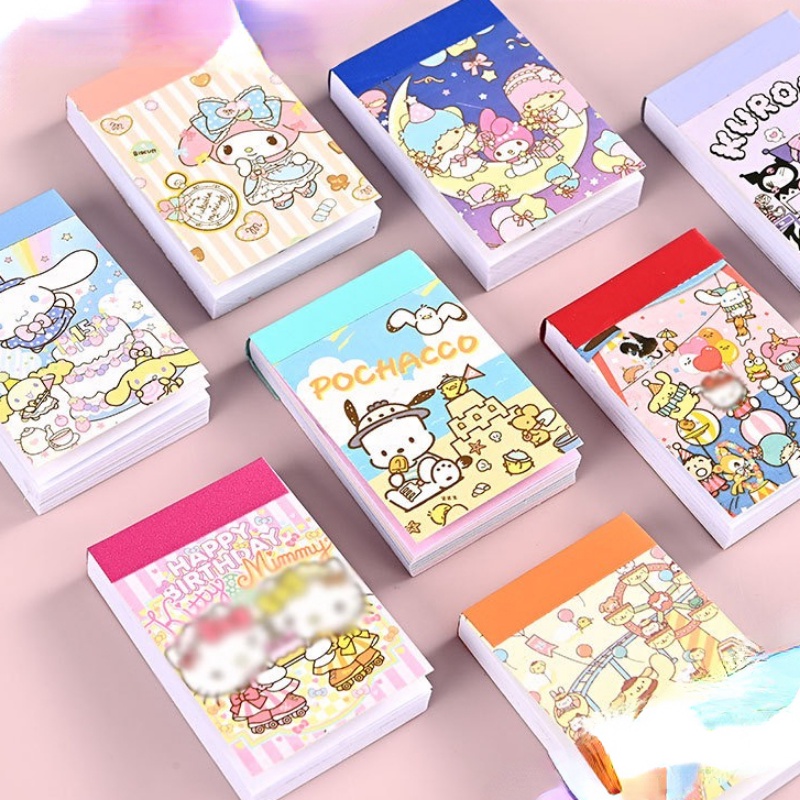 sanrio-แผ่นกระดาษโน้ต-ลายการ์ตูน-ขนาดเล็ก-เครื่องเขียน-สําหรับนักเรียน-จํานวน-50-แผ่น