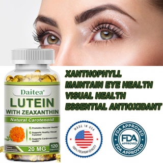 Daitea Lutein พร้อม Zeaxanthin และ Carotene รองรับสุขภาพดวงตาฟังก์ชั่นภาพสุขภาพหัวใจและหลอดเลือดและป้องกัน Macula