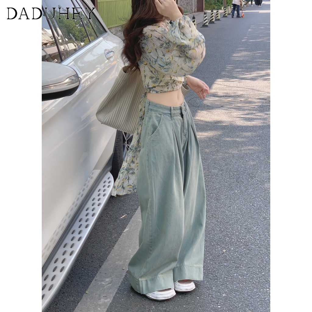 daduhey-2023-new-womens-retro-loose-summer-new-american-style-high-street-wide-leg-high-waist-casual-dropping-mop-pants