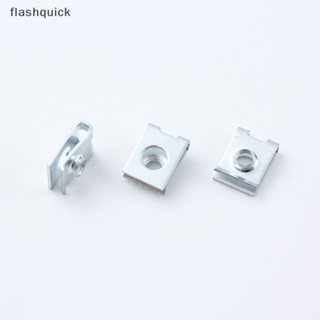 Flashquick คลิปสกรูยึด รูปตัว U ป้องกันสนิม สําหรับรถจักรยานยนต์ M4 M5 M6 10 ชิ้น