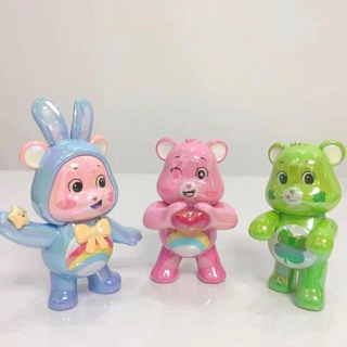 【ของแท้】CARE Bears v2 ตุ๊กตาฟิกเกอร์ รูปหมี สีรุ้ง ของขวัญ สําหรับตกแต่ง