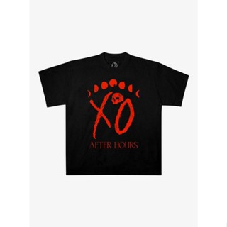 เสื้อยืด The Weeknd XO Label After Hours ผู้ชาย ผู้หญิง ด้านบน Tees