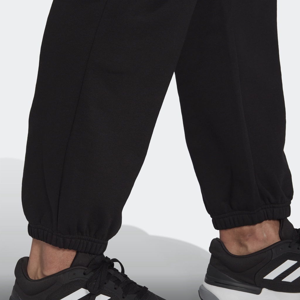 adidas-ไลฟ์สไตล์-กางเกงวอร์มผ้าฝ้ายฟลีซขาตรง-essentials-feelvivid-ผู้ชาย-สีดำ-hk2834