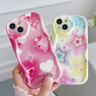 Soft Casing Samsung Galaxy S23 Ultra S22 Plus S21 S20 FE 5G A11 A50 A30S A50S A10S A20S A20 A30 A31 A51 A71 4G A21S A02S A03S M11 Cute Screen Full Of Candy Color Star and Love Edge Airbag Shockproof Phone Case 1STN 17