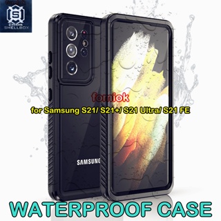 Shellbox Waterproof Case for Galaxy S21 FE Swimming/Diving Underwater 5M Water Proof Phone Case for Samsung S21 Plus S21+ S21 Ultra 360 Cover