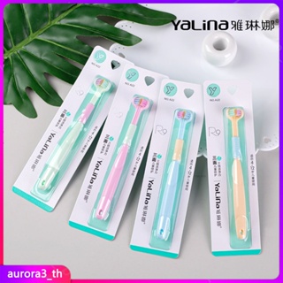 【ในการจัดส่ง】แปรงสีฟันสามด้านแบบพกพาสีลูกอม Ultra Fine Oral Health Cleaner แปรงทำความสะอาดช่องปากสำหรับผู้ใหญ่