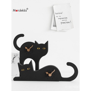 [พร้อมส่ง] นาฬิกาลูกตุ้มตั้งโต๊ะ รูปแมวแมนเดลดา สําหรับตกแต่งบ้าน ห้องนั่งเล่น