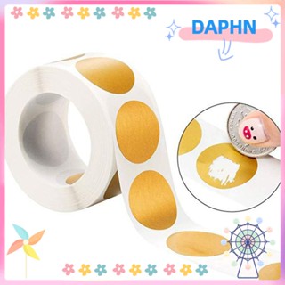 Daphs สติกเกอร์ฉลากเปล่า ทรงกลม กันรอยขีดข่วน สําหรับงานปาร์ตี้ 300 600 ชิ้น