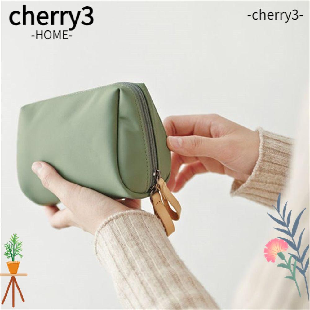 cherry3-กระเป๋าเครื่องสําอาง-ลายดอกไม้-มีซิปคู่-สําหรับผู้หญิง