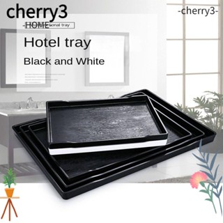 Cherry3 ถาดไม้ สําหรับวางถ้วยชา ผลไม้ เครื่องสําอาง ในห้องน้ํา ห้องครัว ร้านอาหาร โรงแรม