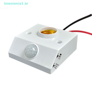Loveoionia1 AC85-265V ซ็อกเก็ตหลอดไฟ LED E27 เซนเซอร์อินฟราเรด ตรวจจับ PIR อัตโนมัติ