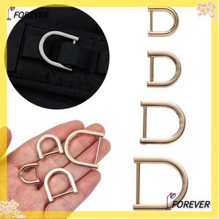 FOREVER DIY D Ring Buckle Belt Handle Bag Loop Screw Rings Buckle Detachable Bag Strap Accessories Shoulder Webbing Buckle Metal Leather Craft Bag Strap Connector Clasp/Multicolor