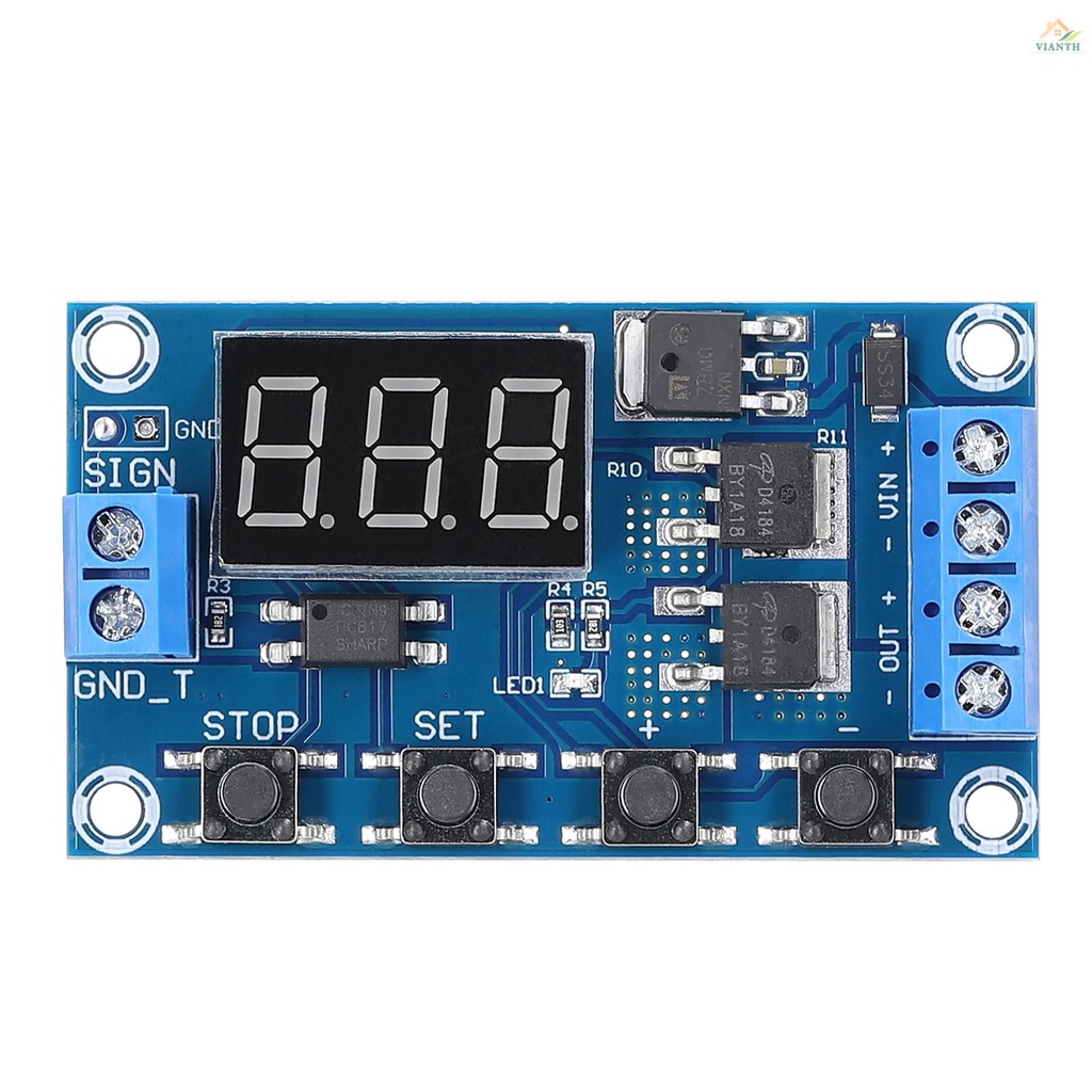 โมดูลรีเลย์ตั้งเวลาดิจิทัล MOS LED แบบคู่ | Shopee Thailand