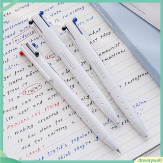{doverywell} 3-in-1 ปากกาเขียน แบบกด พร้อมคลิปหนีบ สีสดใส สําหรับนักเรียน สํานักงาน