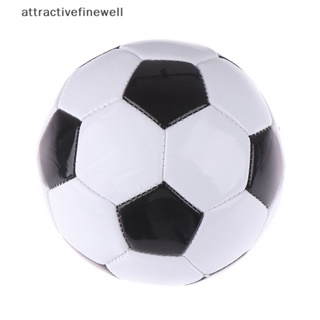 [attractivefinewell] ลูกฟุตบอล PVC ไซซ์ 2 สีดํา และสีขาว สําหรับเด็ก 1 ชิ้น