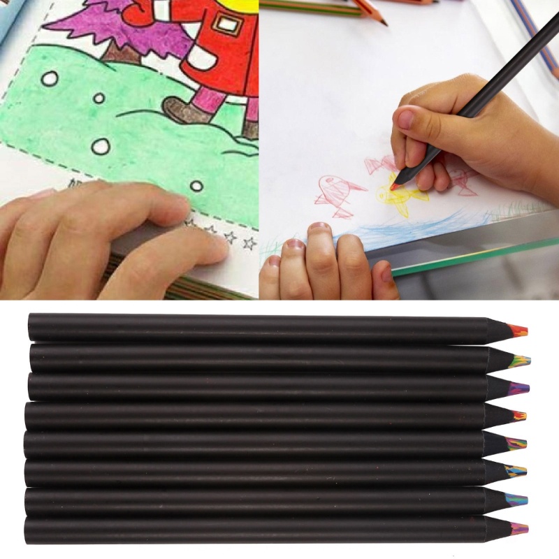 cologogo2-ดินสอสีรุ้ง-8-แท่ง-หลากสี-สําหรับเด็ก-ผู้ใหญ่-วาดภาพระบายสี-ร่างภาพ