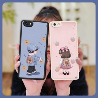 Waterproof soft shell Phone Case For iphone 6/6S personality simple cute couple Back Cover Cartoon creative texture Silica gel