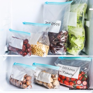 10PCS ถุงซีลโปร่งแสง ใช้ซ้ําได้ รักษาความสดอาหารในตู้เย็น