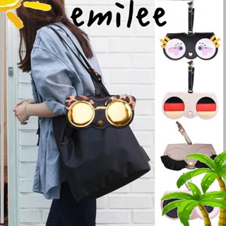 Emilee กระเป๋าใส่แว่นตา แว่นกันแดด หนัง PU ลายการ์ตูน แบบพกพา อุปกรณ์เสริม