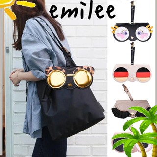 Emilee กระเป๋าใส่แว่นตา แว่นกันแดด หนัง PU ลายการ์ตูน แบบพกพา อุปกรณ์เสริม