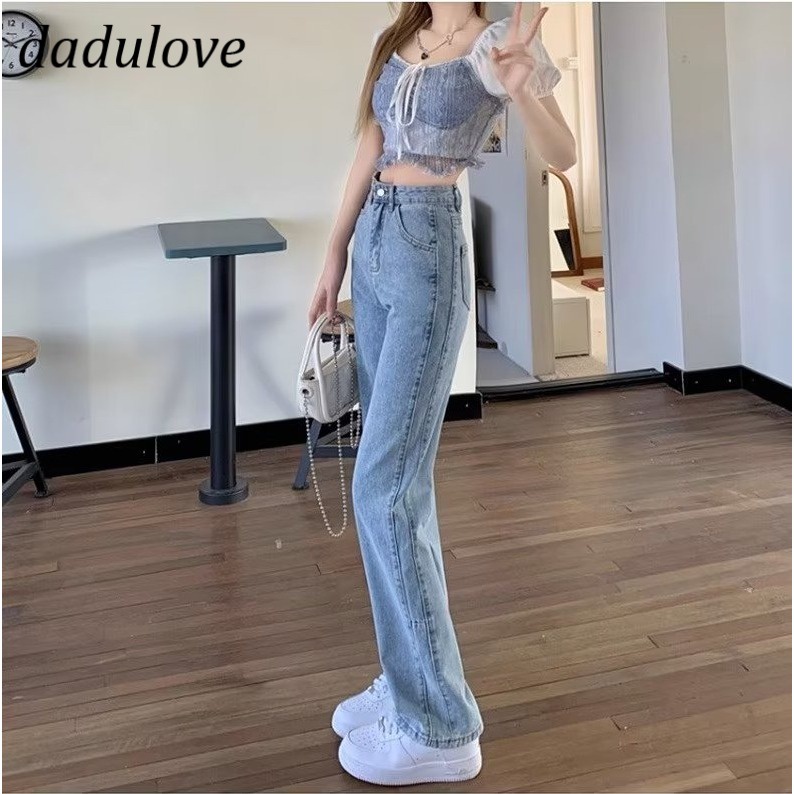 dadulove-new-american-ins-high-street-retro-jeans-niche-high-waist-wide-leg-pants-large-size-trousers