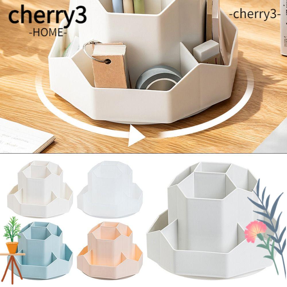 cherry3-กล่องเก็บเครื่องเขียน-เครื่องสําอาง-หมุนได้-360-องศา