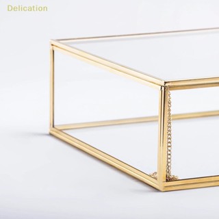 [Delication] กล่องแก้วใส ทรงหกเหลี่ยม สําหรับใส่เครื่องประดับ แหวนแต่งงาน
