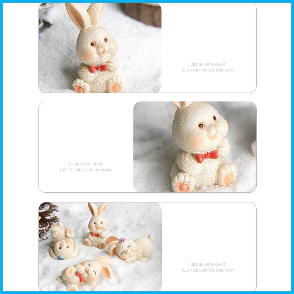 ตุ๊กตากระต่ายอีสเตอร์เรซิ่น-ขนาดเล็ก-สําหรับตกแต่งบ้าน-ในร่ม-และกลางแจ้ง-4-ชิ้น