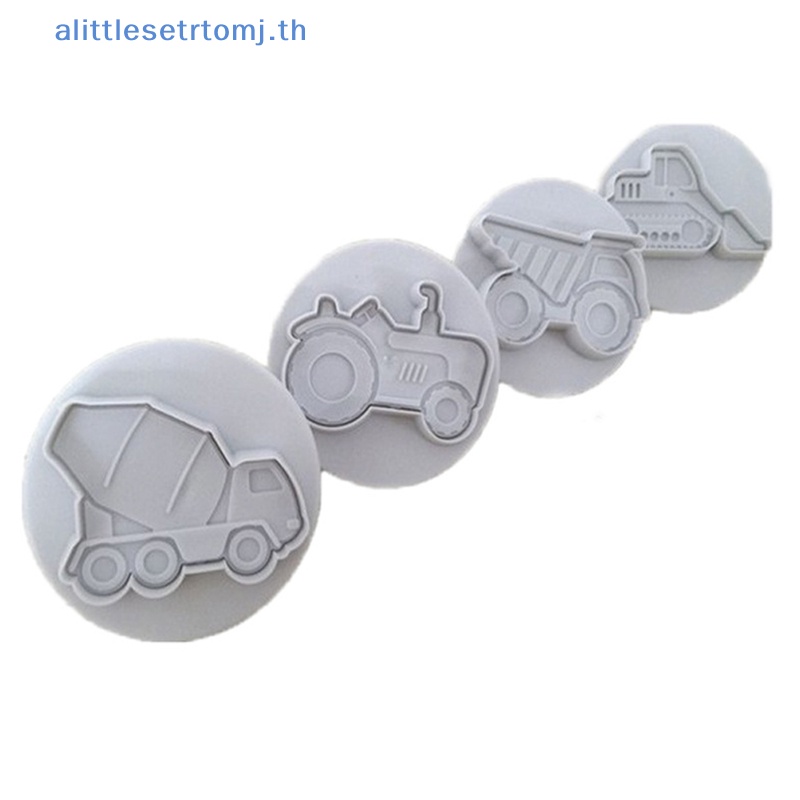 alittlese-แม่พิมพ์ตัดคุ้กกี้-รูปรถยนต์-3d-diy-4-ชิ้น