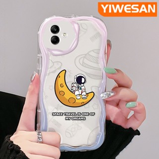 เคสโทรศัพท์มือถือแบบนิ่ม ใส กันกระแทก ลายการ์ตูนดวงจันทร์อวกาศ สําหรับ Samsung A04 A04E M04 F04