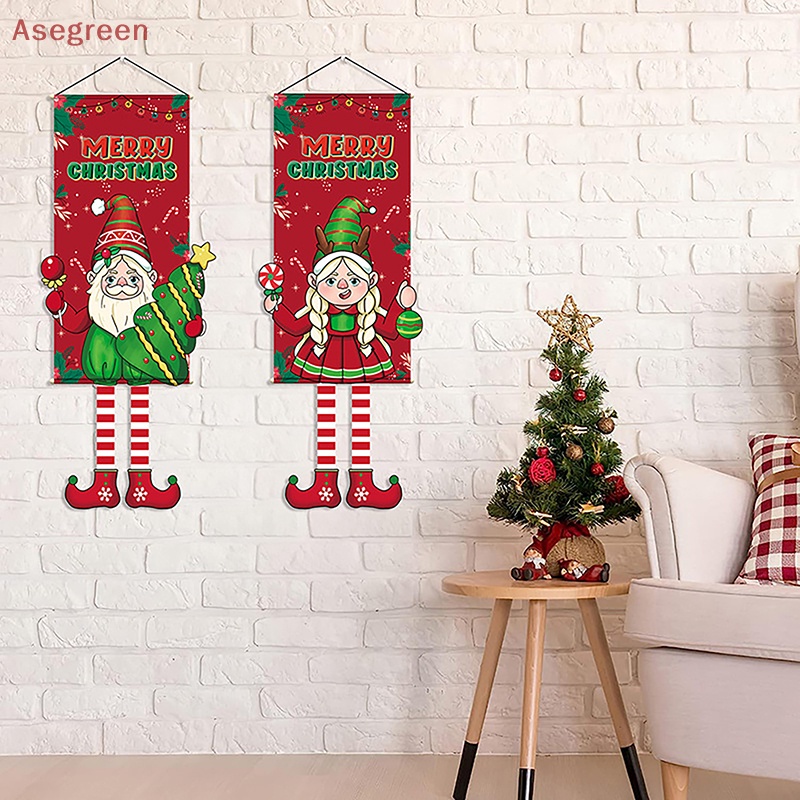 asegreen-โปสเตอร์ผ้า-ลายการ์ตูน-merry-christmas-2023-สําหรับแขวนตกแต่งบ้าน-คริสต์มาส