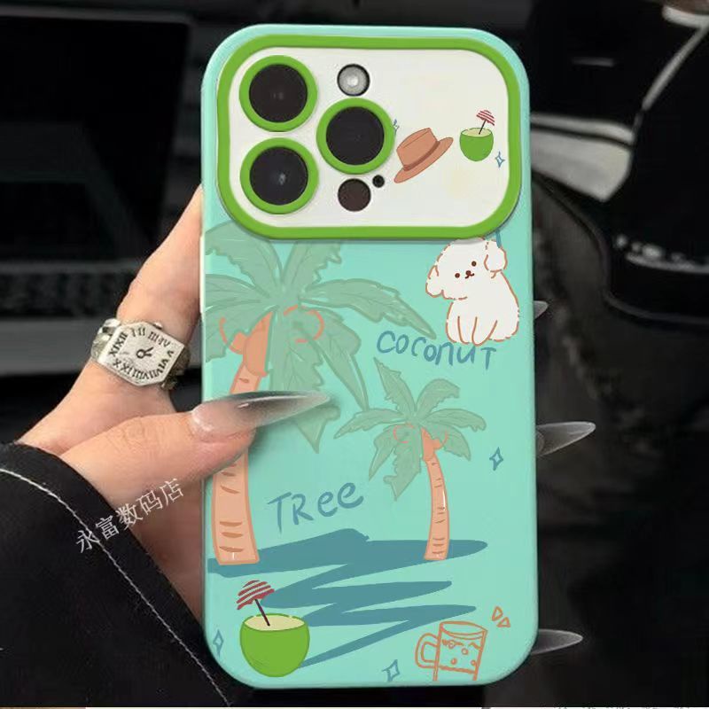 เคสมือถือ-แบบนิ่ม-ลายลูกสุนัข-มะพร้าว-สําหรับ-apple-14-pro-max-iphone-13-pro-12-11-7p-m8fe