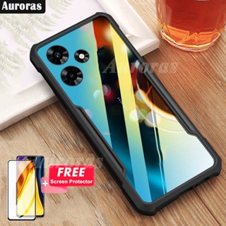 สําหรับ infinix Hot 30 Play Free Fire 30i Note 30 Pro เคสโทรศัพท์มือถือ เกราะกันกระแทก + ฟิล์มกระจกนิรภัยกันรอยหน้าจอ 1 ชิ้น