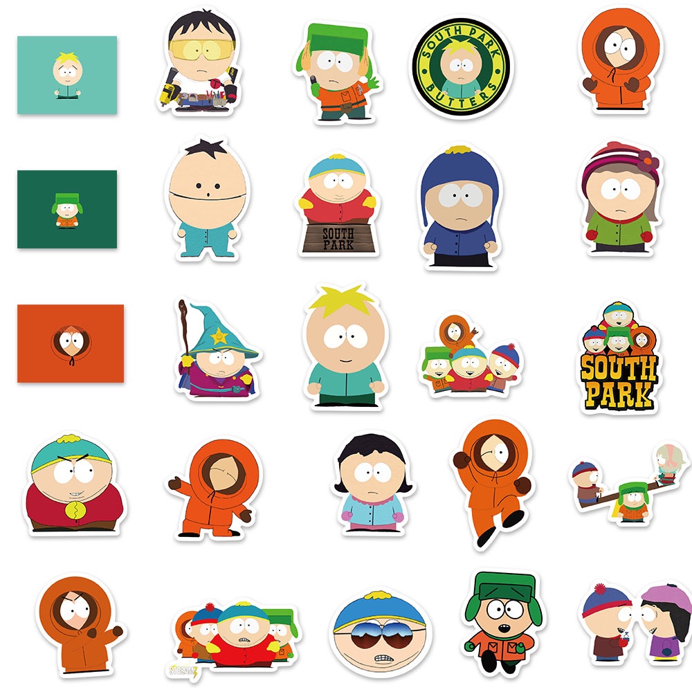 สติกเกอร์-pvc-ลายการ์ตูนตลก-south-park-กันน้ํา-3-50-ชิ้น