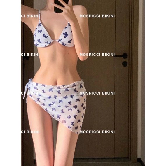bikini-ชุดว่ายน้ำ-เสื้อพร้อมกางเกง-ผีเสื้อสามชุดกลับมา-mss660
