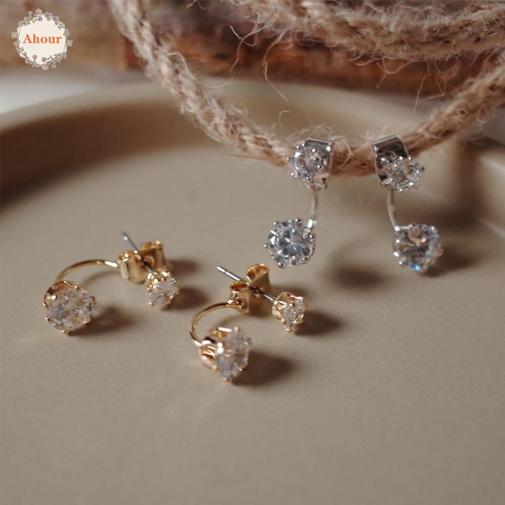 ahour-gifts-stud-earrings-women-front-and-back-zircon-earrings-accessories-korean-rhinestone-temperament-s925-silver-needle-simple-women-jewelry-multicolor