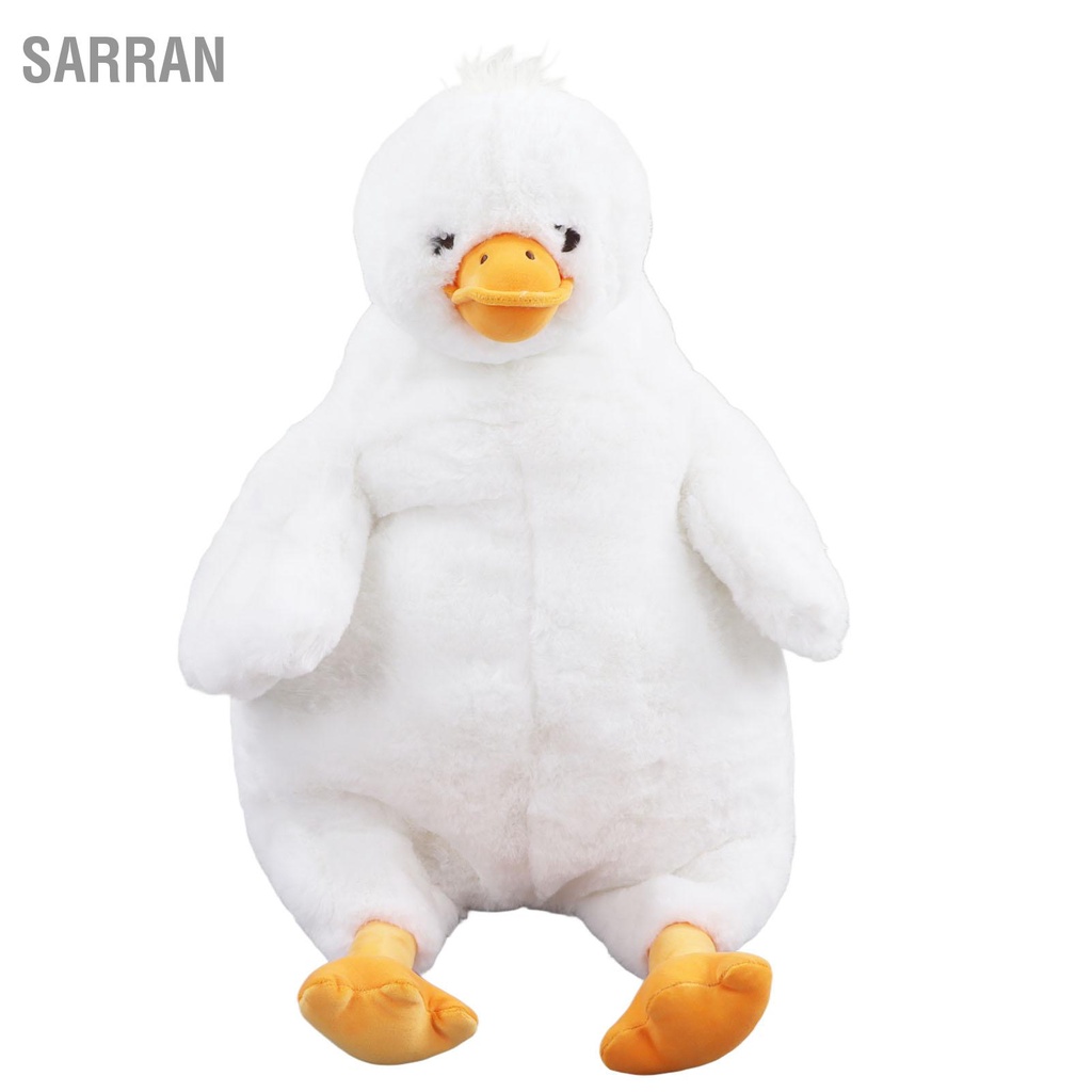 sarran-เป็ดขาวยัดของเล่นฟัซซี่น่ารักบรรเทาความเครียดตกแต่งเป็ดตุ๊กตาอะนิเมะตุ๊กตาสำหรับรถ