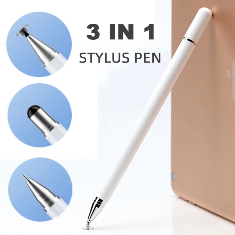 ปากกาทัชสกรีนทั่วไป-3-in-1-ดินสอวาดภาพหน้าจอสัมผัส-ปากกา-capacitive-ปลายบาง-สําหรับแท็บเล็ตโทรศัพท์มือถือ-android-ios