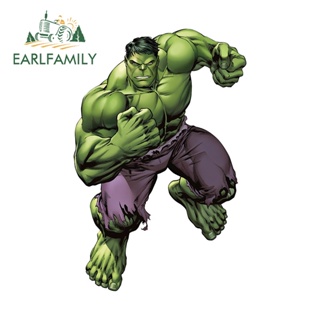 Earlfamily สติกเกอร์กันแดด กันน้ํา ลาย Hulk 13 ซม. สําหรับติดตกแต่งกระจกรถยนต์