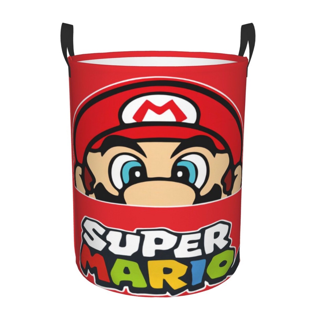 ตะกร้าซักผ้า-ลาย-super-mario-สําหรับใส่เสื้อผ้าใช้แล้ว