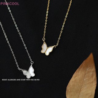 Pinkcool อารมณ์ จี้ผีเสื้อ สร้อยคอ สําหรับผู้หญิง สีทอง สร้อยคอผีเสื้อ เครื่องประดับที่สง่างาม เรียบง่าย ขายดี