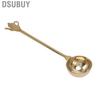 Dsubuy Stainless Steel Coffee Measuring Scoop Gold Long Handle Tablespoon for