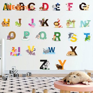 สติกเกอร์ติดผนัง ลายการ์ตูนสัตว์ ตัวอักษร Abc สีสันสดใส สําหรับตกแต่งห้องเด็ก ห้องเรียน จํานวน 3 แผ่น