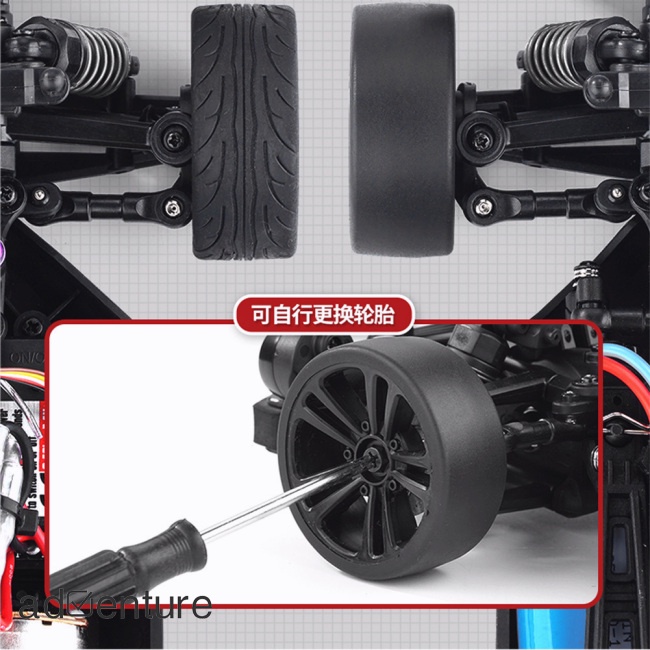 adven-โมเดลรถดริฟท์-1-16-4wd-พร้อมไฟ-สไตล์เรโทร-ของเล่นสําหรับเด็ก