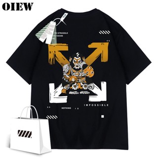 เสื้อยืดแขนสั้นลําลอง ผ้าฝ้าย พิมพ์ลายลูกศร แฟชั่นฤดูร้อน สําหรับผู้ชาย
